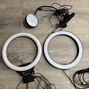 RING LIGHT LOT 2 USB PLUG IN & 1 OUTLET PLUG IN WORKS